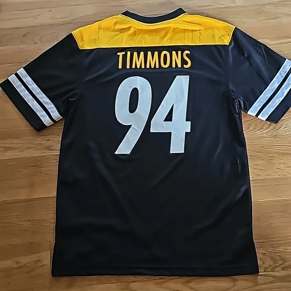 Pittsburgh Steelers Majestic #94 Lawrence Timmons AFC North Jersey Men's Medium - Picture 2 of 10